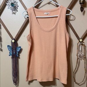 Maurices Peach Ribbed Tank Top